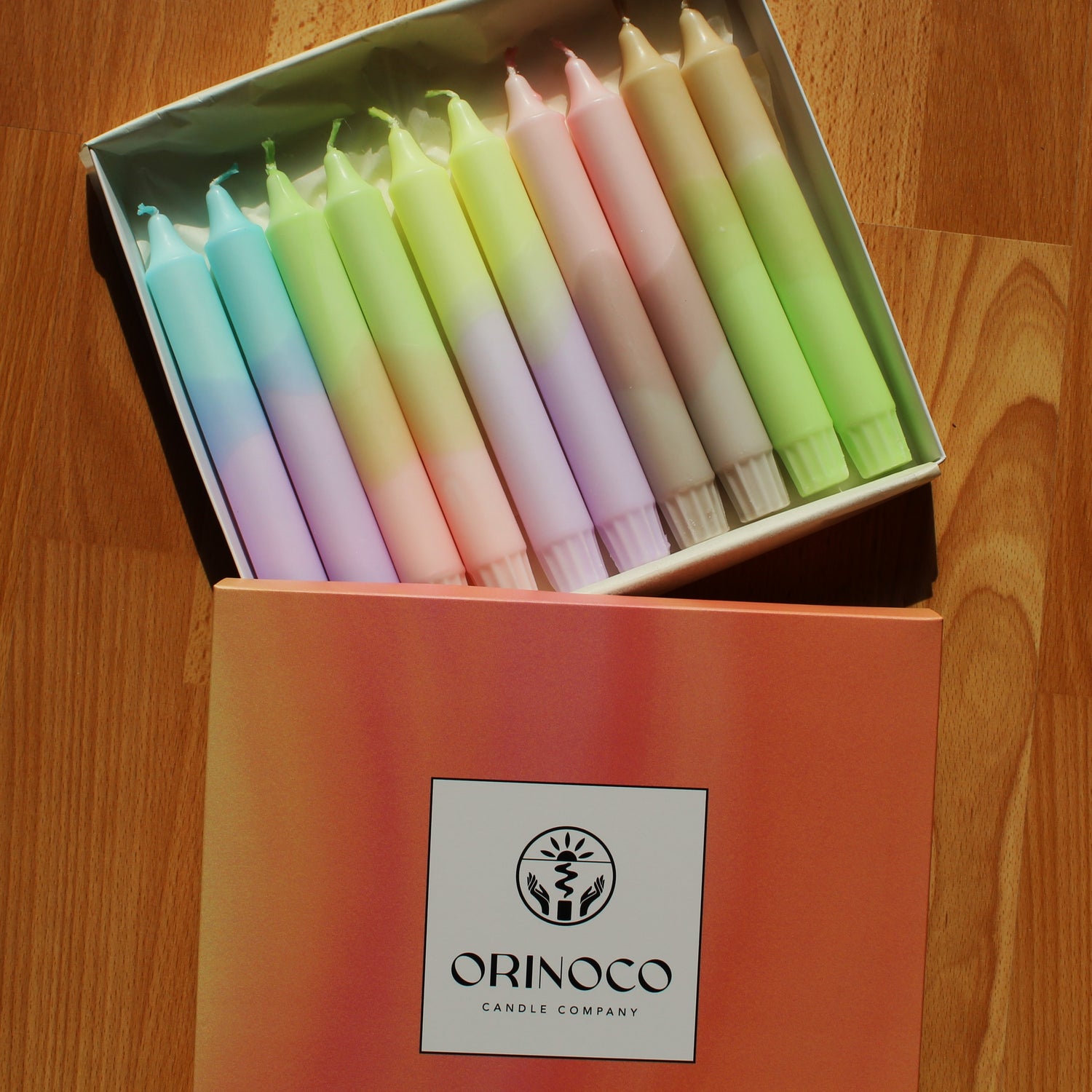 Cotton Candy Pack of 10 – Dipped Taper Candles – 19cm
