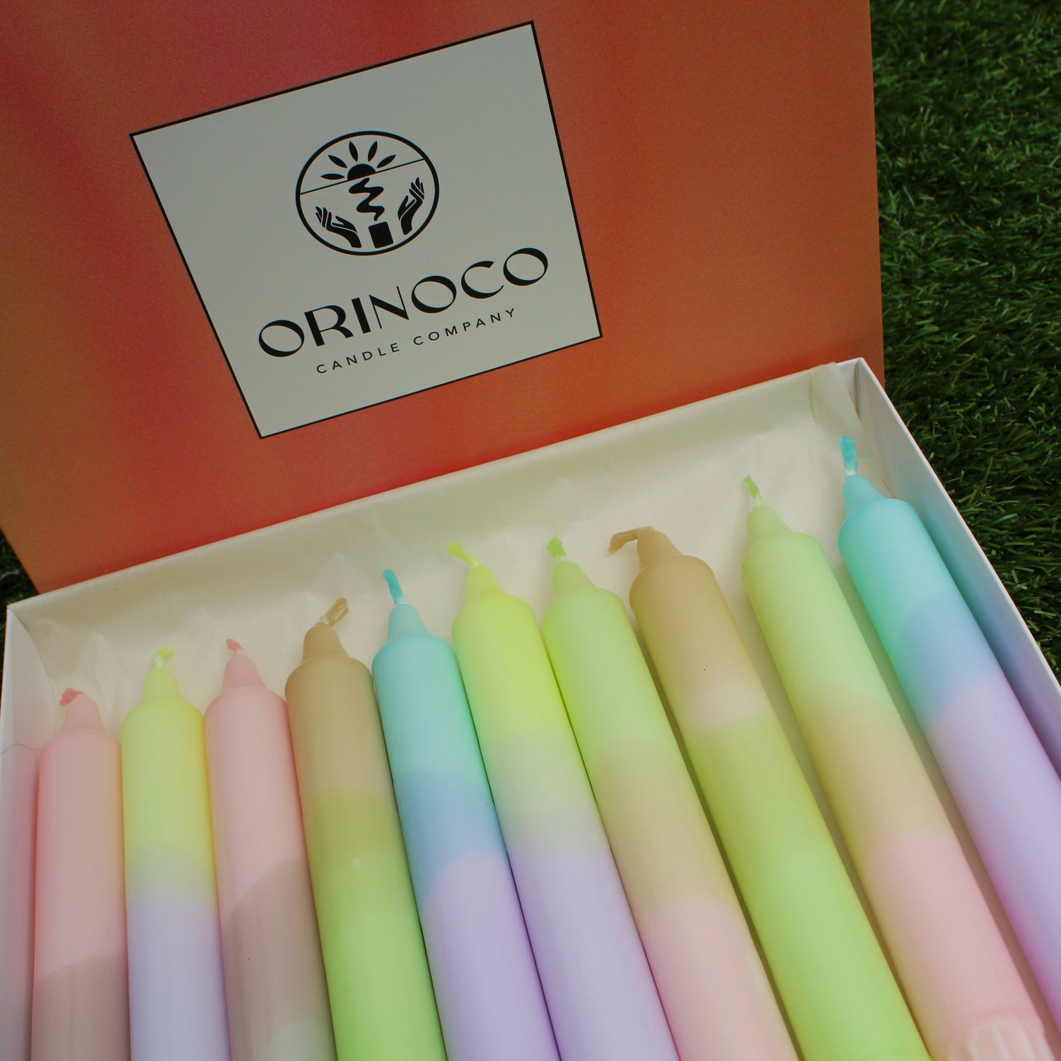 Cotton Candy Pack of 10 – Dipped Taper Candles – 19cm