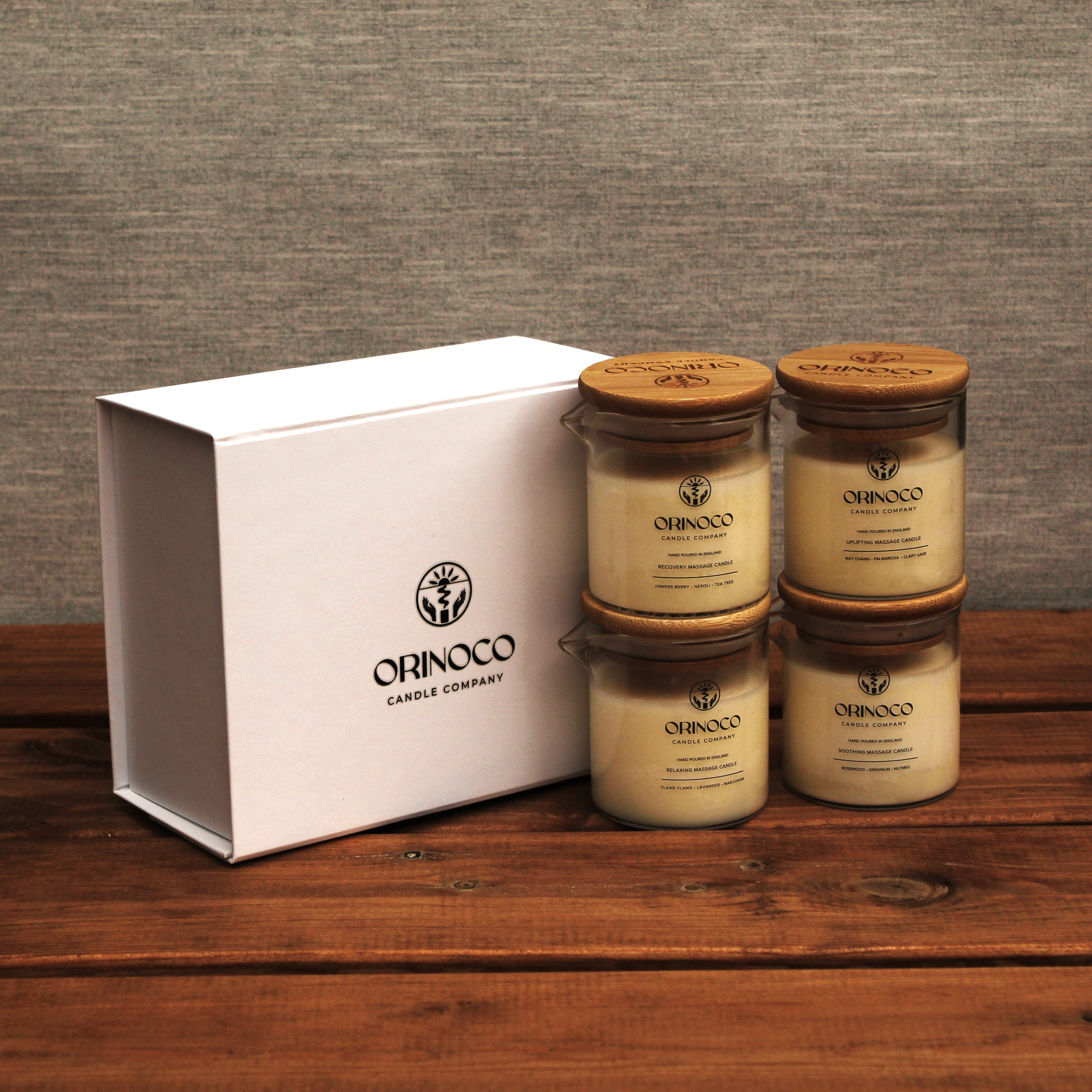 Luxury Set of 4 Massage Candles – 70g Each