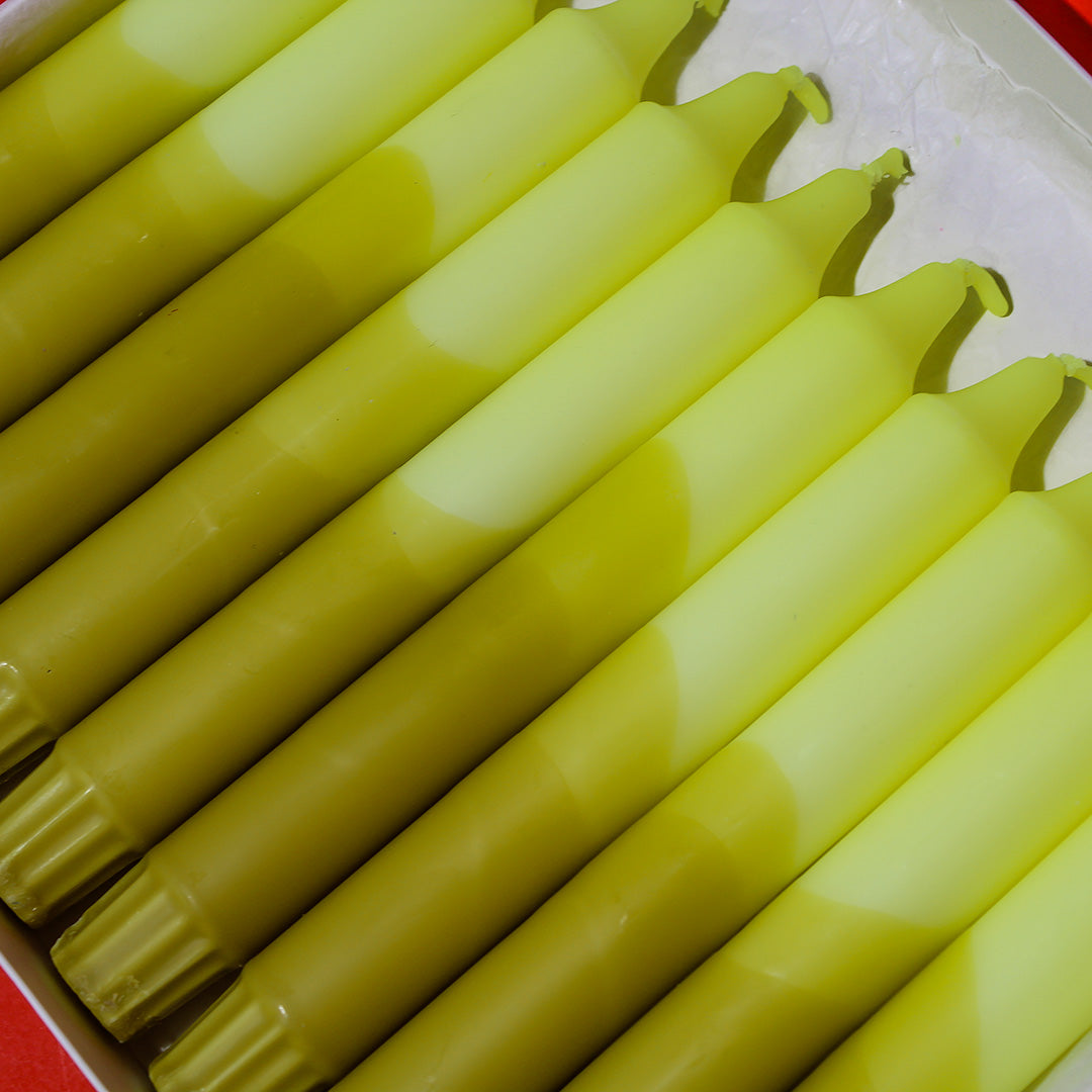 Olive Paradise - Dipped Taper Candles - 19cm