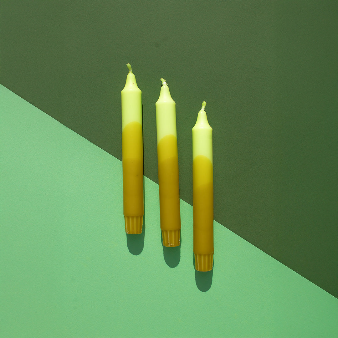 Olive Paradise - Dipped Taper Candles - 19cm