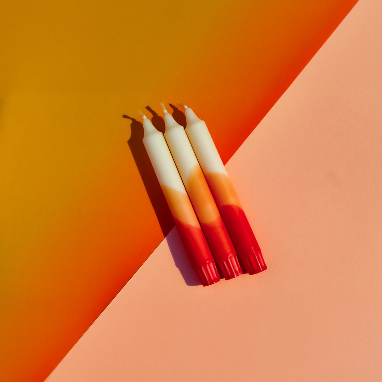 Samba Papaya – Dipped Taper Candles – 19cm