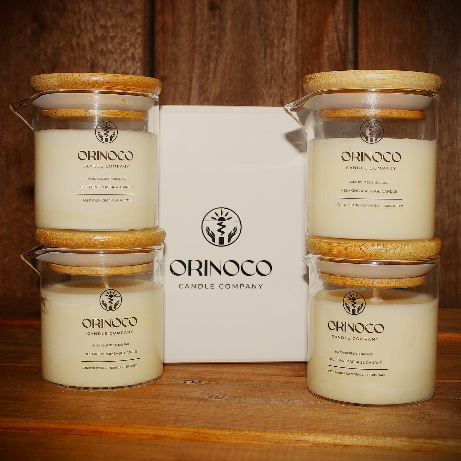 Luxury Set of 4 Massage Candles – 70g Each