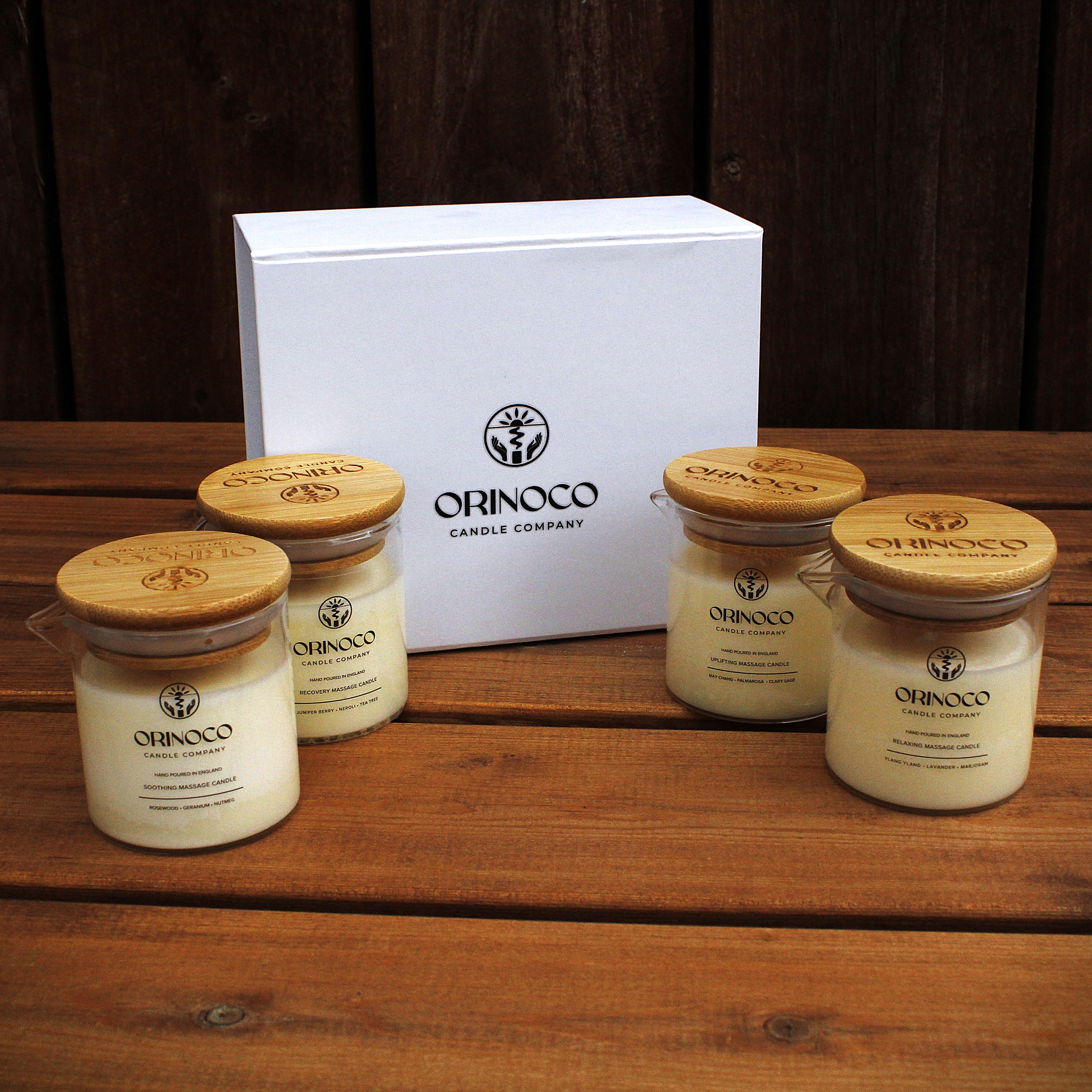 Luxury Set of 4 Massage Candles – 70g Each