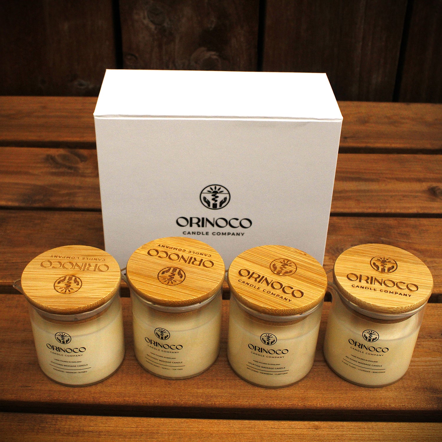 Luxury Set of 4 Massage Candles – 70g Each